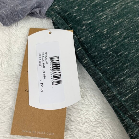 Blue 84 Confetti Raglan Sleeve Women's T-Shirt Dark Forest - Picture 6 of 8